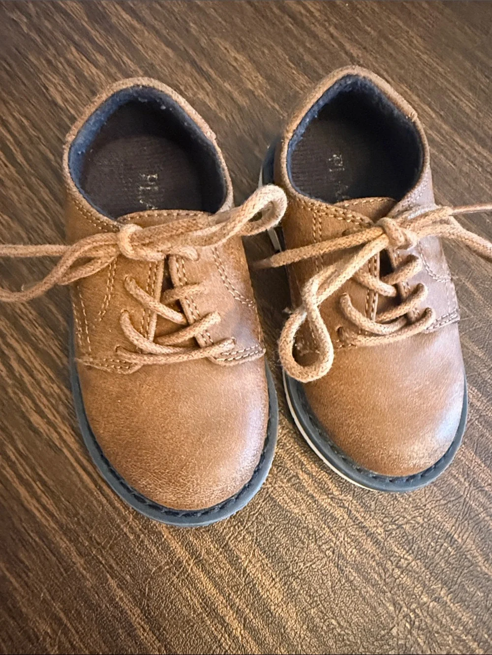 The Children's Place Brown Lace-Up Dress Shoes for Kids